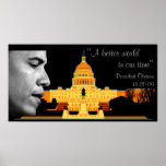 A Better World Obama Inauguration Speech Poster