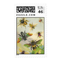 A Bevy of Beautiful Bees Postage Stamps