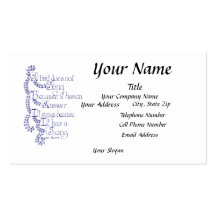A bird does not sing business card