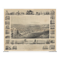 A Birds-Eye View Sacramento, 1857 posters