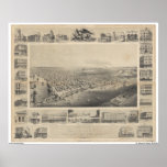 A Birds-Eye View Sacramento, 1857 Posters