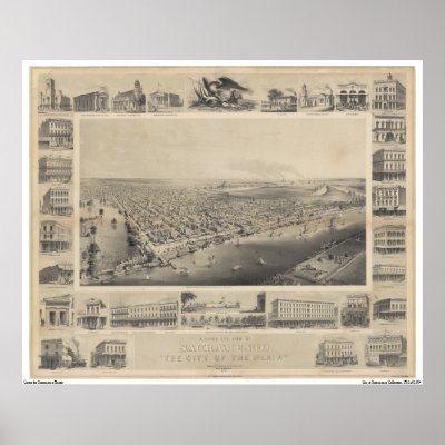 A Birds-Eye View Sacramento, 1857 Posters by sacramentohistory