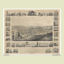 A Birds-Eye View Sacramento, 1857 posters