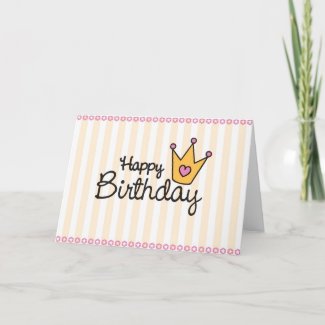 A birthday card for a princess. card