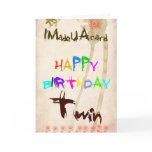 A birthday card for twin