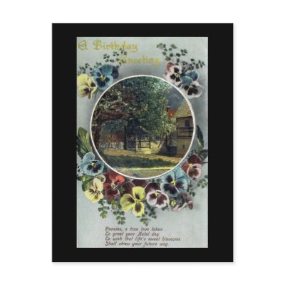 A Birthday Greeting Postcard by VintageGreetings