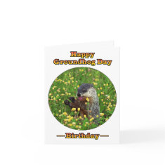 Groundhog Day Birthday Card