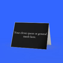 A "blank" card cards