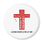 A Blood Donor Fridge Magnets