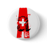 A+ = blood type pinback button