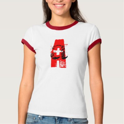 A+ = blood type tee shirt by plurals