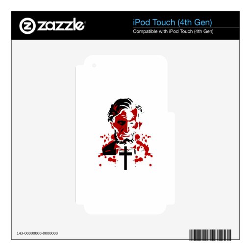 A Bloody Hero-Abraham Lincoln iPod Touch 4G Decal