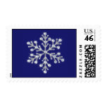 A Blue Crystal Snowflake Stamp