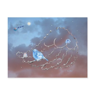 A Bluebird's Christmas! Post Cards by Occitania