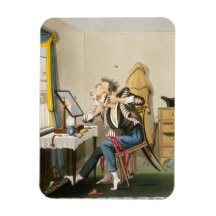 A Blunt Razor, pub. by Hunt, 1827 (coloured etchin Rectangular Magnet
