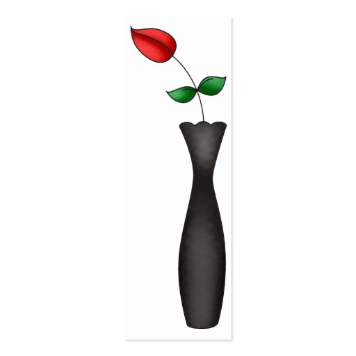 A Book Is Like A Garden Rose Bookmark Business Card Templates (front side)