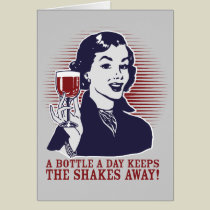 A Bottle A Day Personalizable Card cards