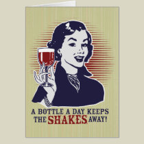 A Bottle A Day Personalizable Card cards