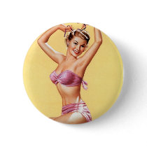 A Bow in Her Hair Pinback Button