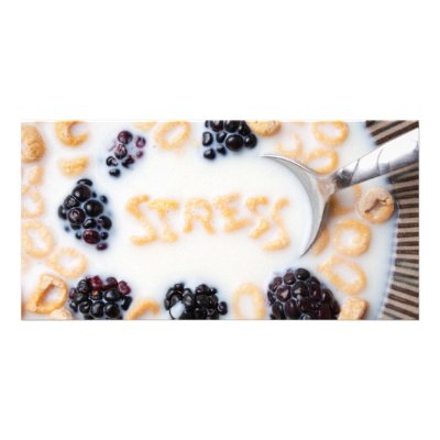 A bowl of alphabet cereal pieces floating in milk photo card template by graficallyminded