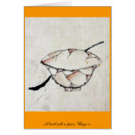 A bowl with a spoon Ukio-e Card