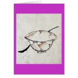 A bowl with a spoon Ukio-e Greeting Cards