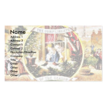 a boy and girl looking at the birds through window business cards
