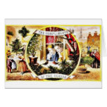 a boy and girl looking at the birds through window card