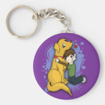 "A Boy and His Dog" Keychain keychains