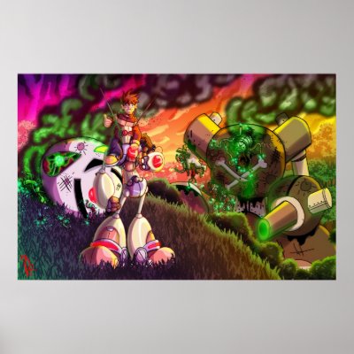 A Boy and His Robot : After the Battle Poster by designsbygrool
