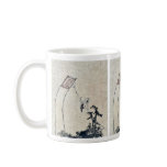 A boy flying a kite Ukiyoe mugs