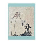 A boy flying a kite Ukiyoe Postcard