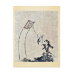 A boy flying a kite Ukiyoe postcards