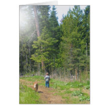 A Boy & His Dog Greeting Cards
