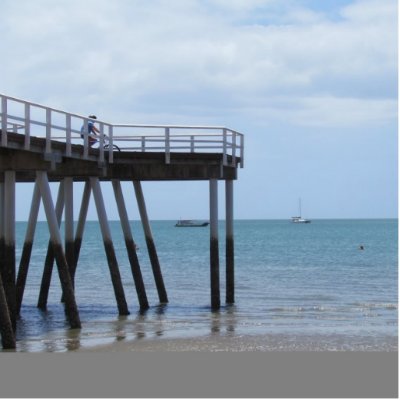 A Boy on a Bike at the Hervey Bay Ocean Pier. Photo Cut Out by realaussie