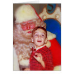 A Boy with Santa Claus Greeting Cards