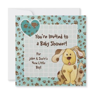 A Boy's Best Friend Baby Shower Invitation invitation