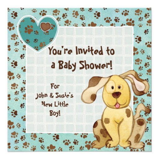 A Boy's Best Friend Baby Shower Invitation