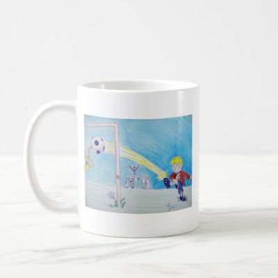 A boy&#39;s first goal playing football mugs by mike_jory