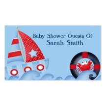 A Boys Sea Life Baby Shower Business Card Templates