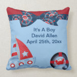 A Boys Sea Life Baby Shower Throw Pillow