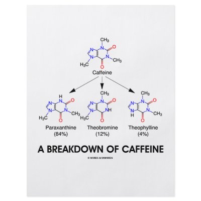 A Breakdown Of Caffeine (Chemical Molecules) Flyer by wordsunwords