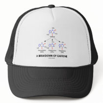 A Breakdown Of Caffeine (Chemical Molecules) hats by wordsunwords A Breakdown Of Caffeine (Chemical Molecules) hats
