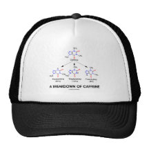 A Breakdown Of Caffeine (Chemical Molecules) Trucker Hats