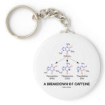 A Breakdown Of Caffeine (Chemical Molecules) Keychain
