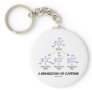 A Breakdown Of Caffeine (Chemical Molecules) Keychain