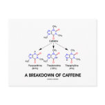 A Breakdown Of Caffeine (Chemical Molecules) Postcard