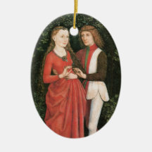 A Bridal Pair ~ artist unknown Christmas Tree Ornaments