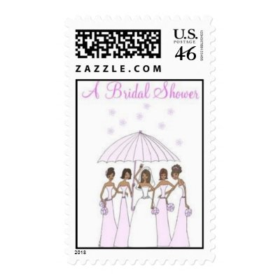 A Bridal Shower Postage Stamps
