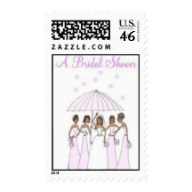 A Bridal Shower Postage Stamps